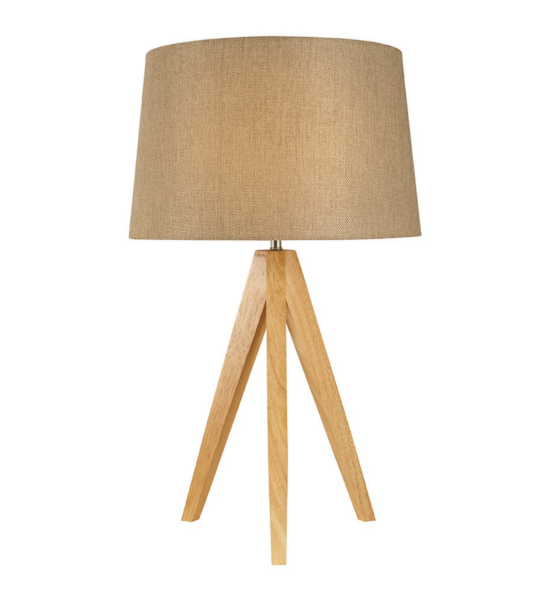 Wooden Tripod Table Lamp - Taupe | Natural Wood Tripod Lamp