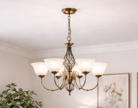 Dining Room lighting such as pendant lighting, wall uplighters and semi flush ceiling lights