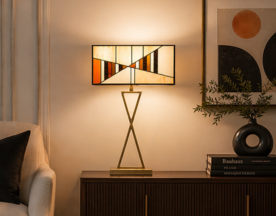 Living Room or Lounge lighting such as table lamps, ceiling lights, Tiffany lights and wall lights