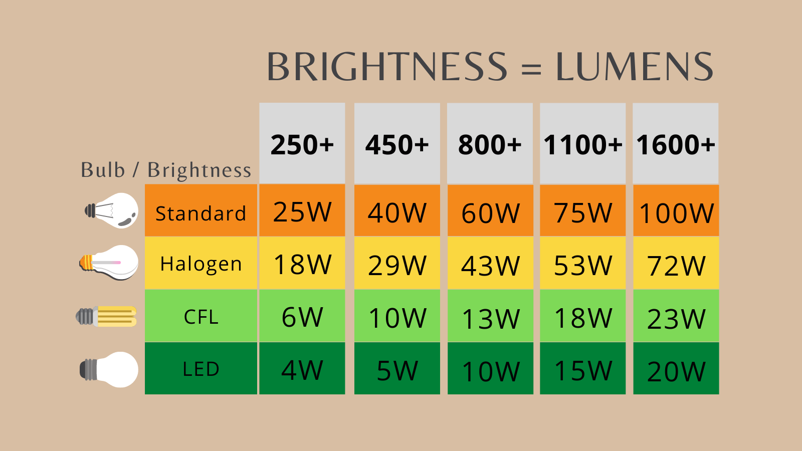 Guide to bulbs Guide to bulbs