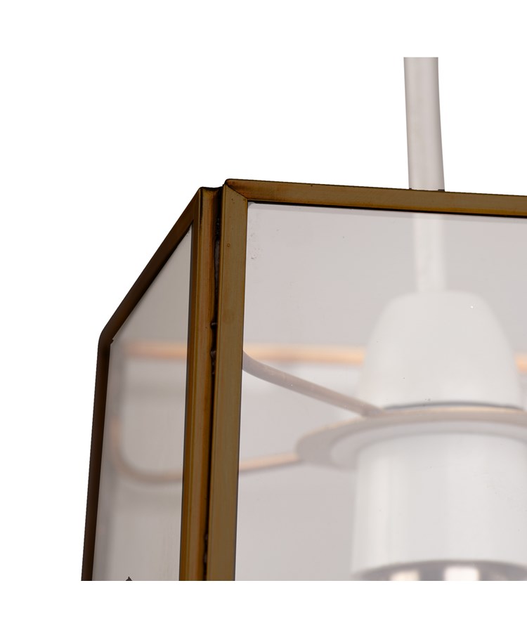 Beaumont Clear Glass Ceiling Pendant Shade - Antique Brass Beaumont Clear Glass Ceiling Pendant Shade - Antique Brass