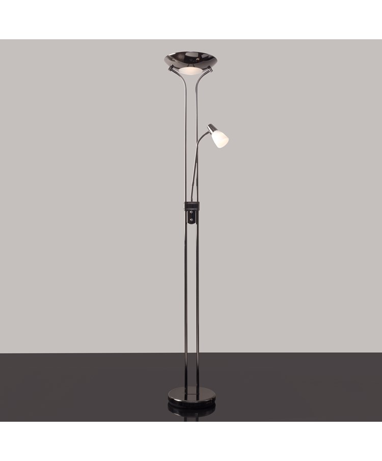 Mother and Child Floor Lamp - Black Chrome - Complete With LED Bulbs Mother and Child Floor Lamp - Black Chrome - Complete With LED Bulbs