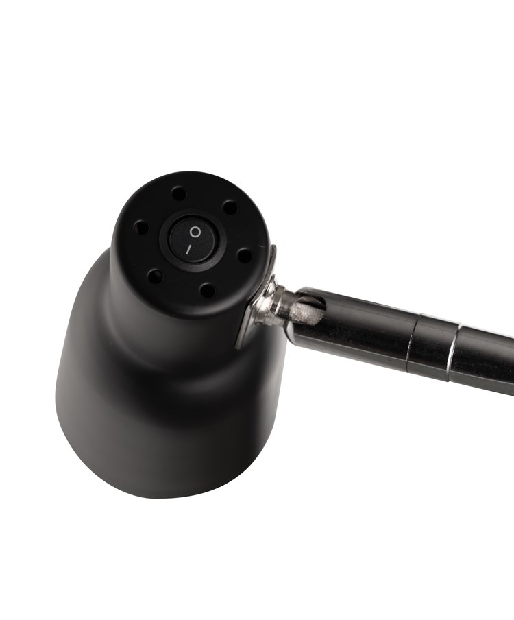 Heavyweight Modern Black Chrome Reading Floor Lamp with LED Daylight Bulb Heavyweight Modern Black Chrome Reading Floor Lamp with LED Daylight Bulb