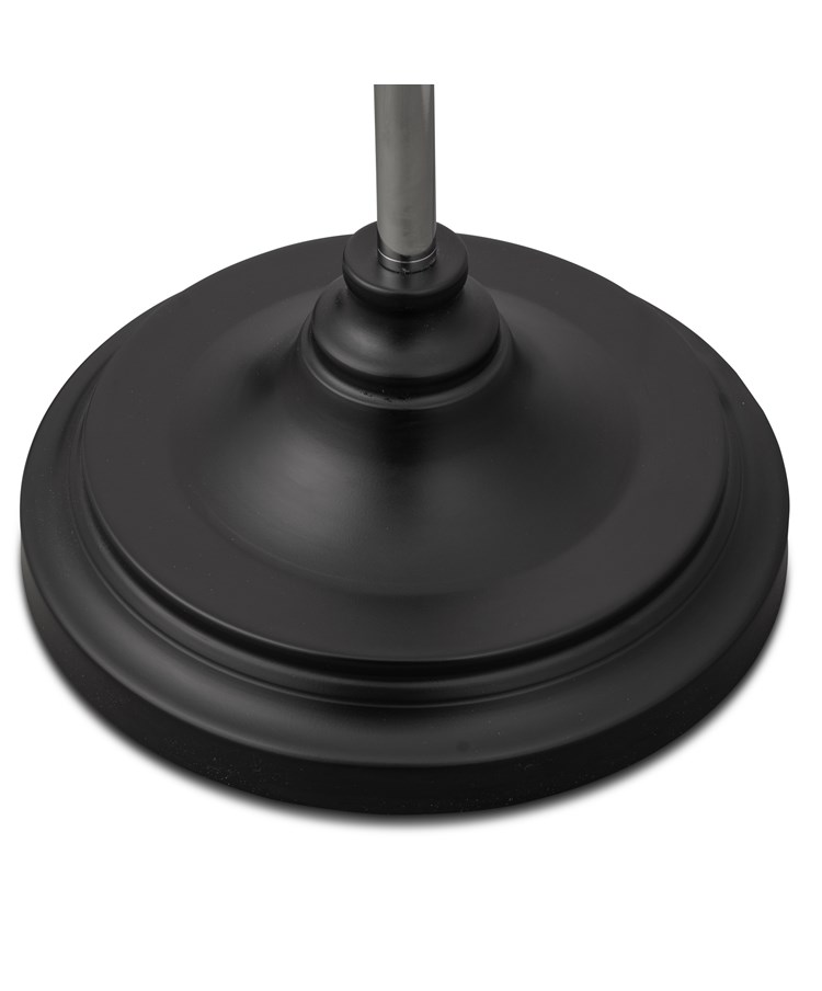 Heavyweight Modern Black Chrome Reading Floor Lamp with LED Daylight Bulb Heavyweight Modern Black Chrome Reading Floor Lamp with LED Daylight Bulb