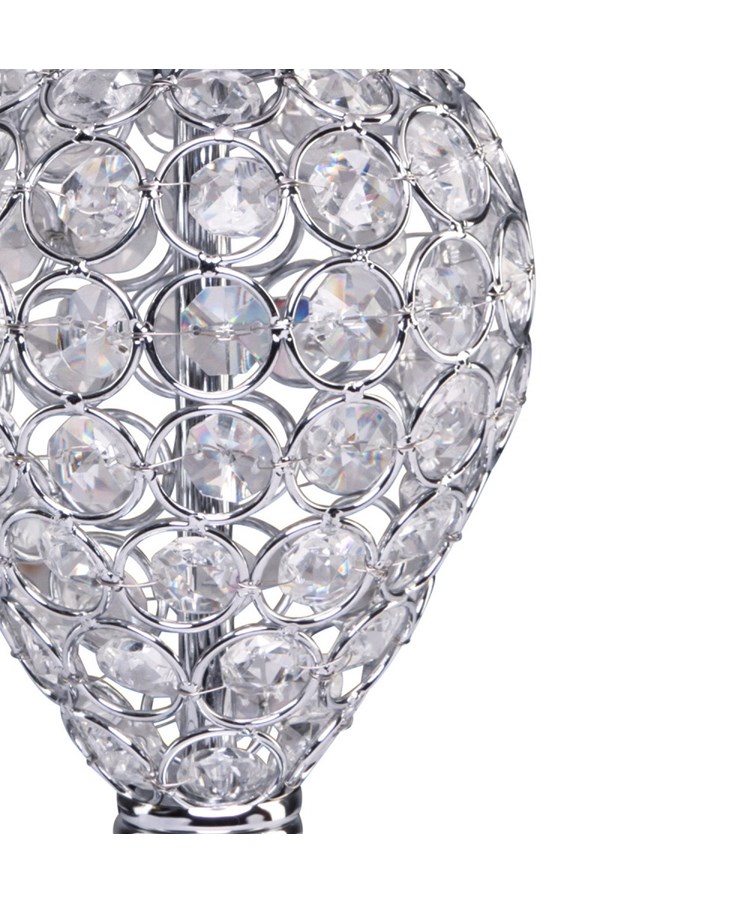 Hannah Luxury Chrome & Crystal Table Lamp Base Hannah Luxury Chrome & Crystal Table Lamp Base