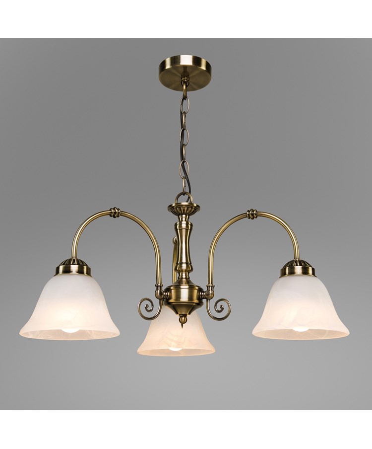 Elegant Diner Ceiling 3 Light Pendant - Antique Brass - Alabaster Glass Elegant Diner Ceiling 3 Light Pendant - Antique Brass - Alabaster Glass