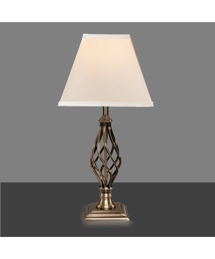 Kingswood Barley Twist Square Base Traditional Table Lamp