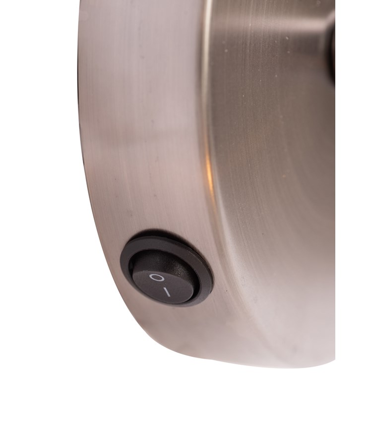 Echo Industrial Style Modern Switched Wall Light & Clear Glass - Pewter Echo Industrial Style Modern Switched Wall Light & Clear Glass - Pewter