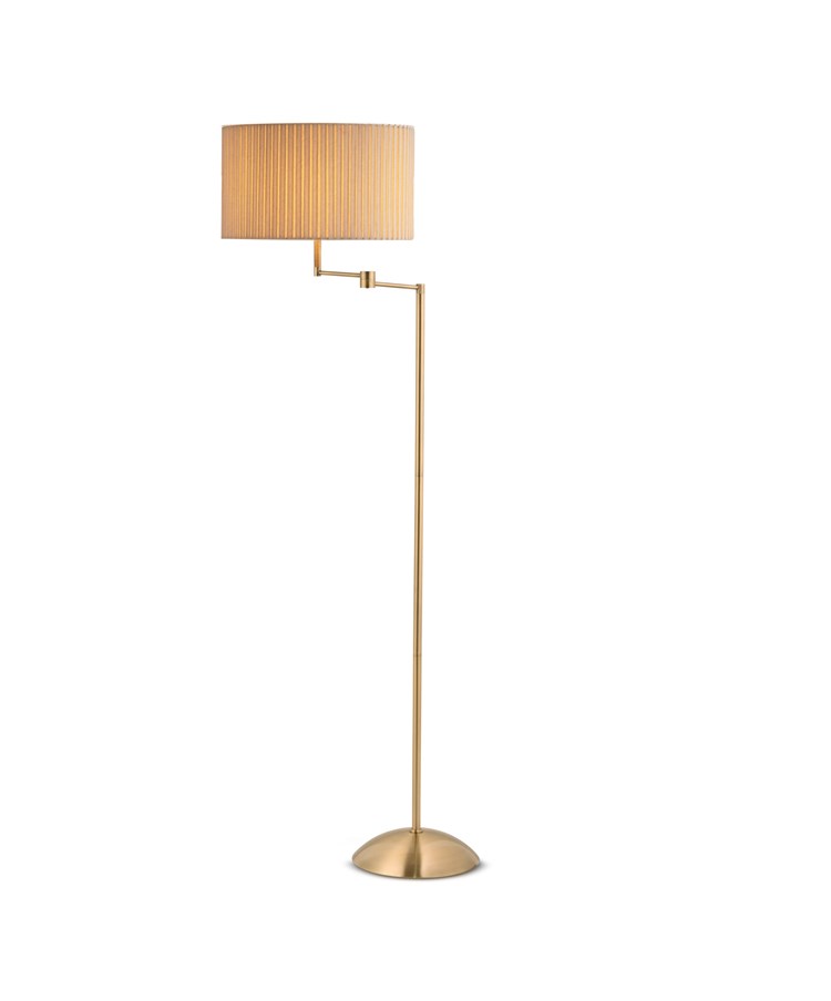 Swing Arm Floor Lamp Antique Brass