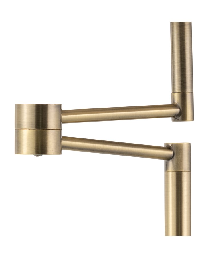 Swing Arm Floor Lamp Antique Brass