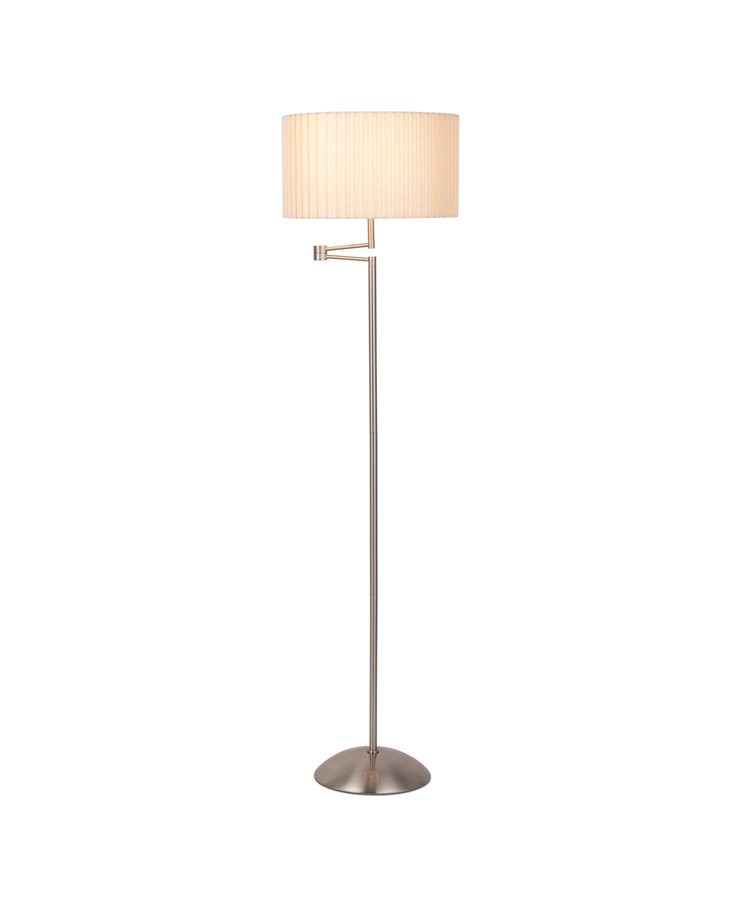 Swing Arm Floor Lamp Satin Silver