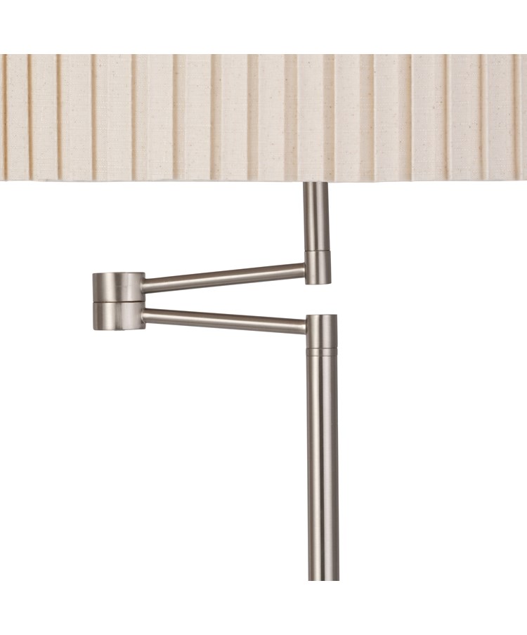 Swing Arm Floor Lamp Satin Silver