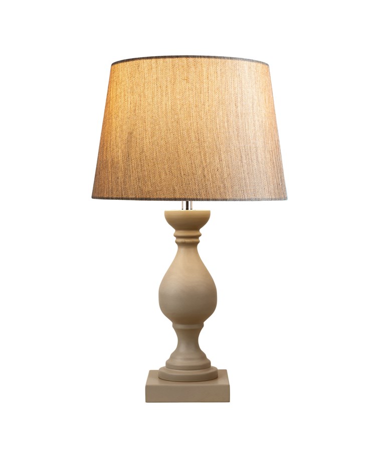 Fengate Grey Table Lamp with Blue Gold Shade