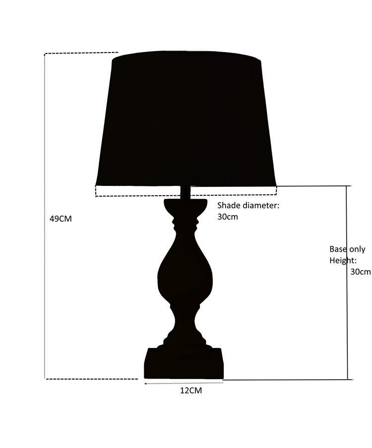 Fengate Grey Table Lamp with Blue Gold Shade