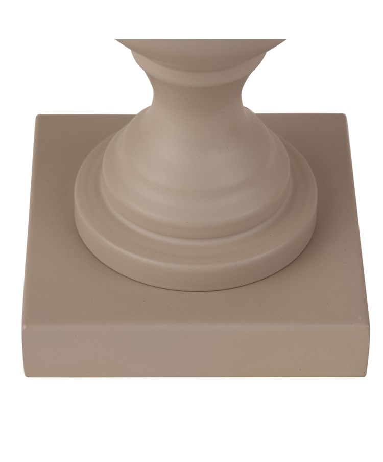Fengate Stone Effect Grey Table Lamp with Ivory Linen Shade Fengate Stone Effect Grey Table Lamp with Ivory Linen Shade