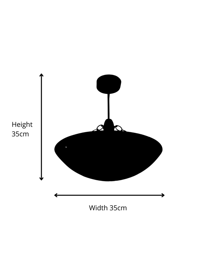 Crosbie Glass Ceiling Uplighter Pendant Shade - White/Black/Chrome Crosbie Glass Ceiling Uplighter Pendant Shade - White/Black/Chrome