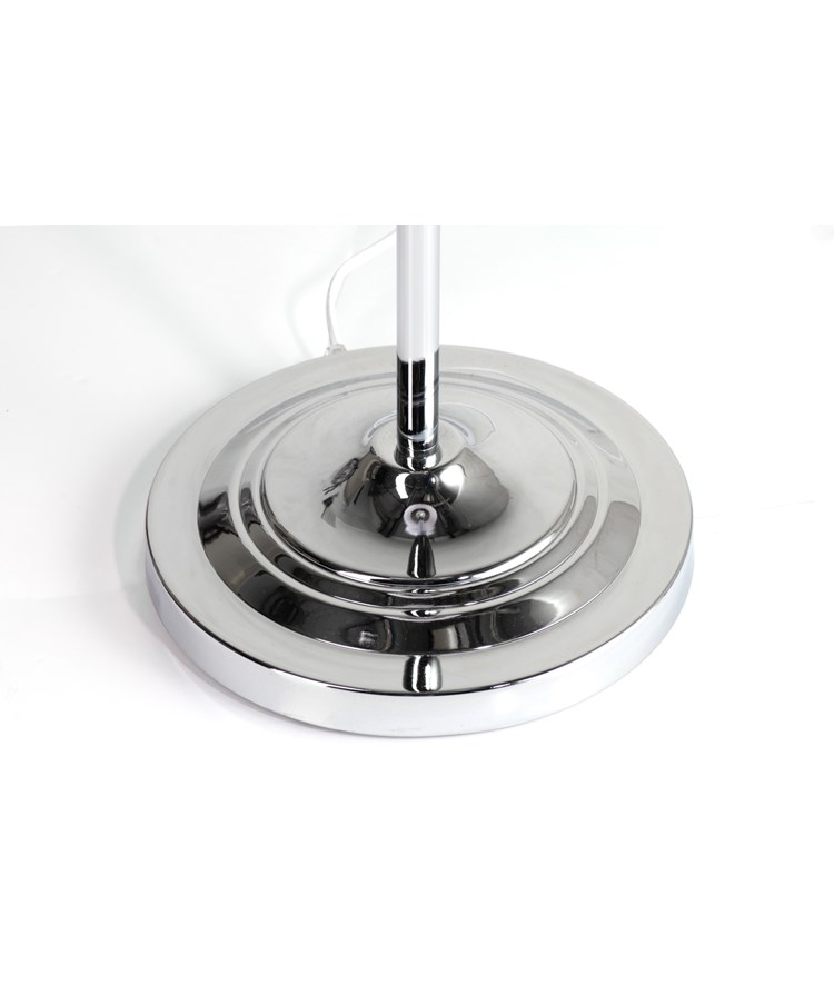 Hannah Luxury Elegant Chrome & Crystal Floor Lamp with Ivory Linen Shade Hannah Luxury Elegant Chrome & Crystal Floor Lamp with Ivory Linen Shade