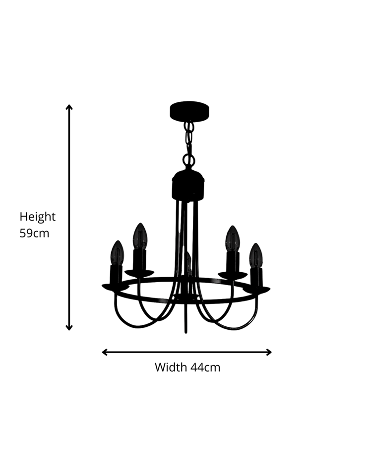 Islington Modern Grey 5-Light Ceiling Chandelier - Pewter Hoop/Ring Design Islington Modern Grey 5-Light Ceiling Chandelier - Pewter Hoop/Ring Design