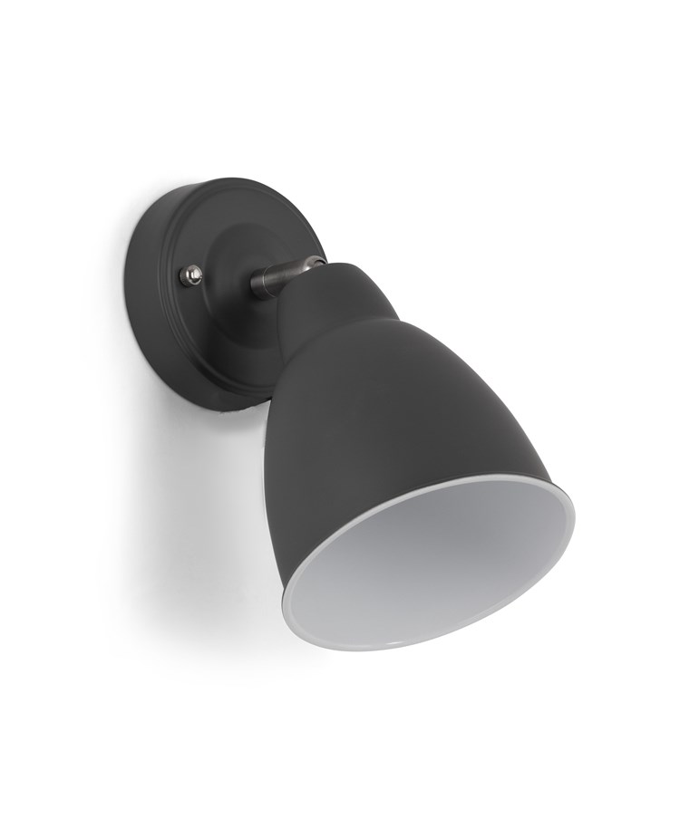 Ardley Dark Grey Switched Adjustable Directional Head Wall Light Ardley Dark Grey Switched Adjustable Directional Head Wall Light