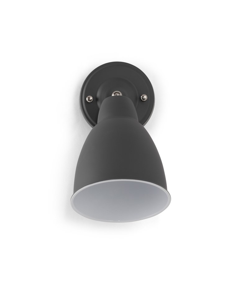 Ardley Dark Grey Switched Adjustable Directional Head Wall Light Ardley Dark Grey Switched Adjustable Directional Head Wall Light