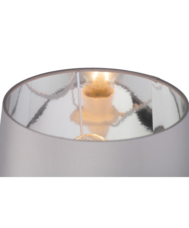 Bailey Grey Silver Lined Lamp Shade - 25cm - Replacement Shade - Shade Only Bailey Grey Silver Lined Lamp Shade - 25cm - Replacement Shade - Shade Only