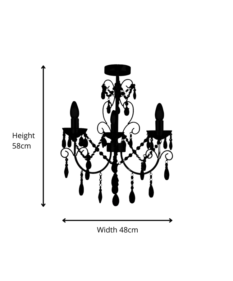 Elise Crystal Chrome Silver Chandelier 3 Light - Crystal Glass Button Droplets Elise Crystal Chrome Silver Chandelier 3 Light - Crystal Glass Button Droplets