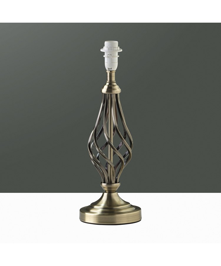 Queenswood Classic Barley Twist Table Lamp Base Only - Antique Brass Queenswood Classic Barley Twist Table Lamp Base Only - Antique Brass