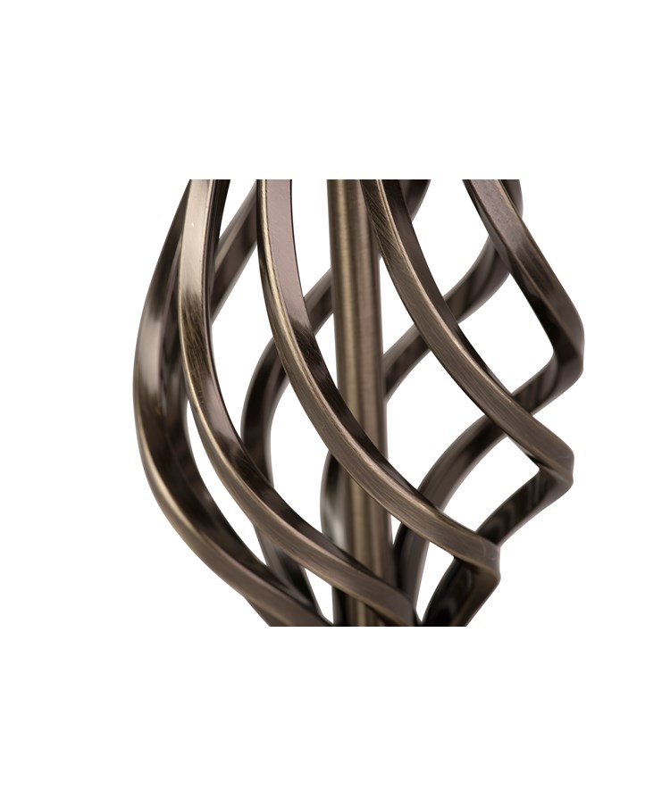 Queenswood Classic Barley Twist Table Lamp with Charcoal Shade - Antique Brass Queenswood Classic Barley Twist Table Lamp with Charcoal Shade - Antique Brass