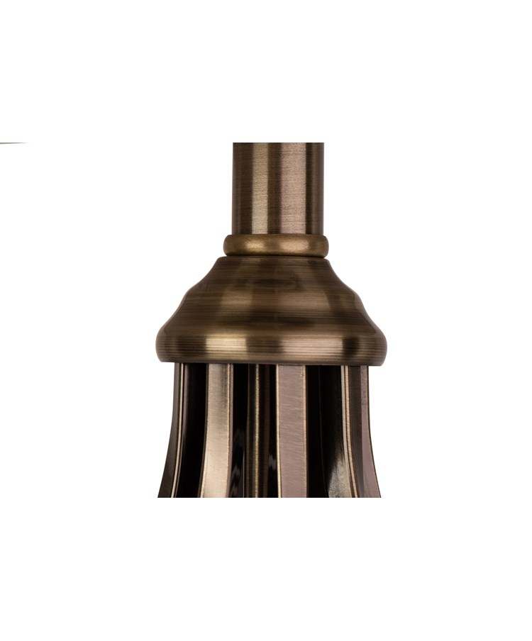 Queenswood Table Lamp Antique with Dark Charcoal Linen Shade Queenswood Table Lamp Antique with Dark Charcoal Linen Shade