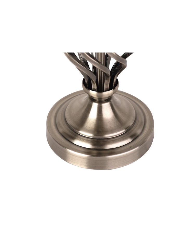 Queenswood Classic Barley Twist Table Lamp with Ivory Pleat Shade- Antique Brass Queenswood Classic Barley Twist Table Lamp with Ivory Pleat Shade- Antique Brass