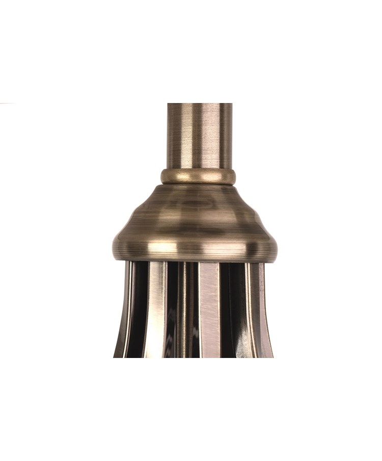 Queenswood Classic Barley Twist Table Lamp with Ivory Linen Shade- Antique Brass