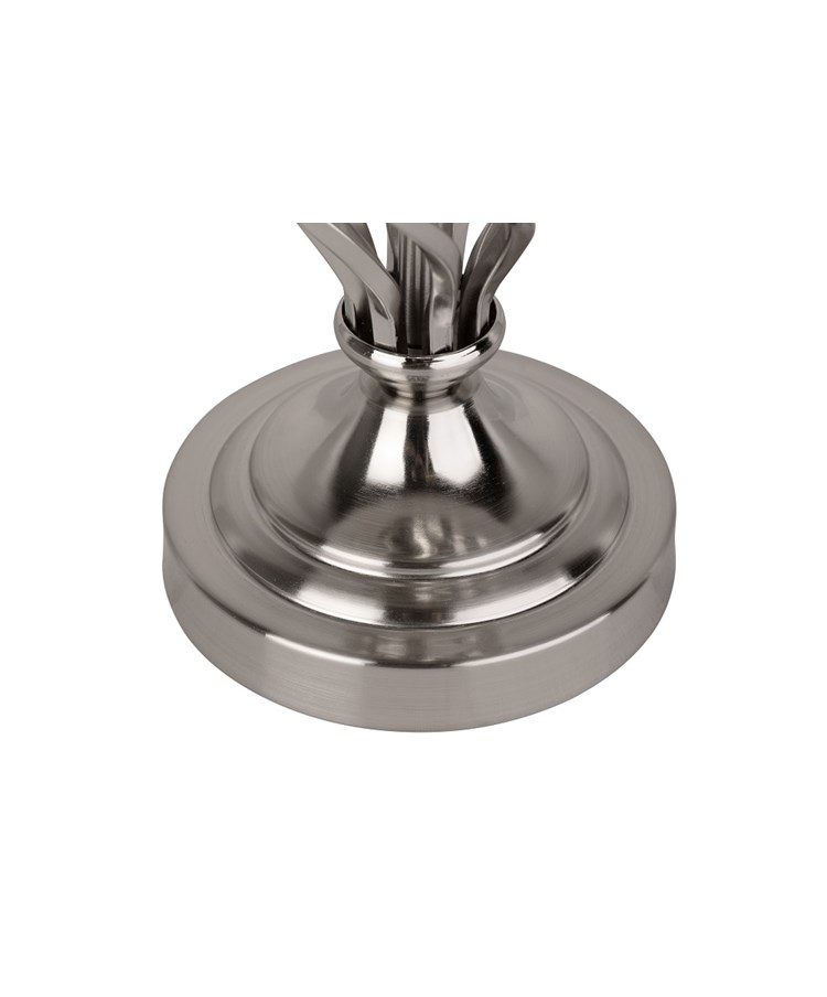 Queenswood Classic Barley Twist Table Lamp with Ivory Pleated Shade - Silver Queenswood Classic Barley Twist Table Lamp with Ivory Pleated Shade - Silver