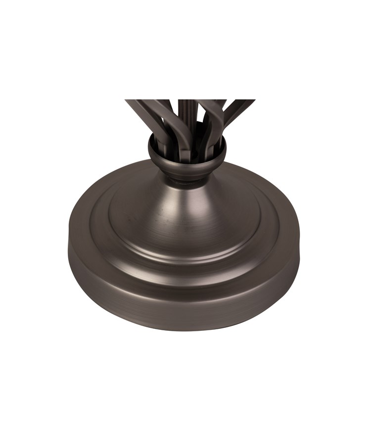 Queenswood Traditional Barley Twist Table Lamp with Charcoal Gold Shade - Pewter Queenswood Traditional Barley Twist Table Lamp with Charcoal Gold Shade - Pewter