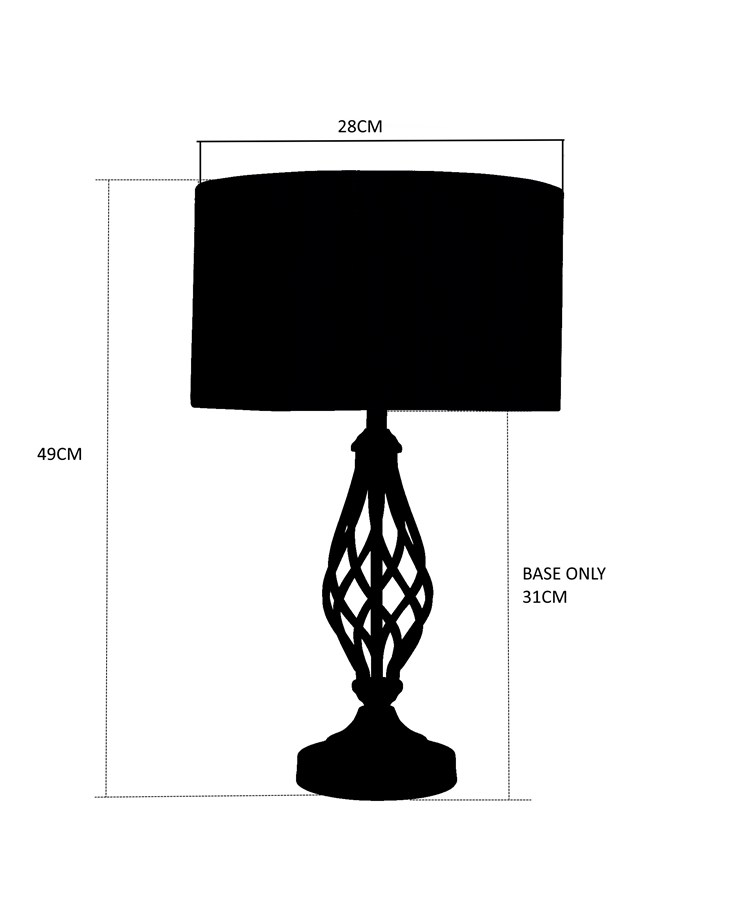 Queenswood Table Lamp Pewter - Ivory String Shade Queenswood Table Lamp Pewter - Ivory String Shade