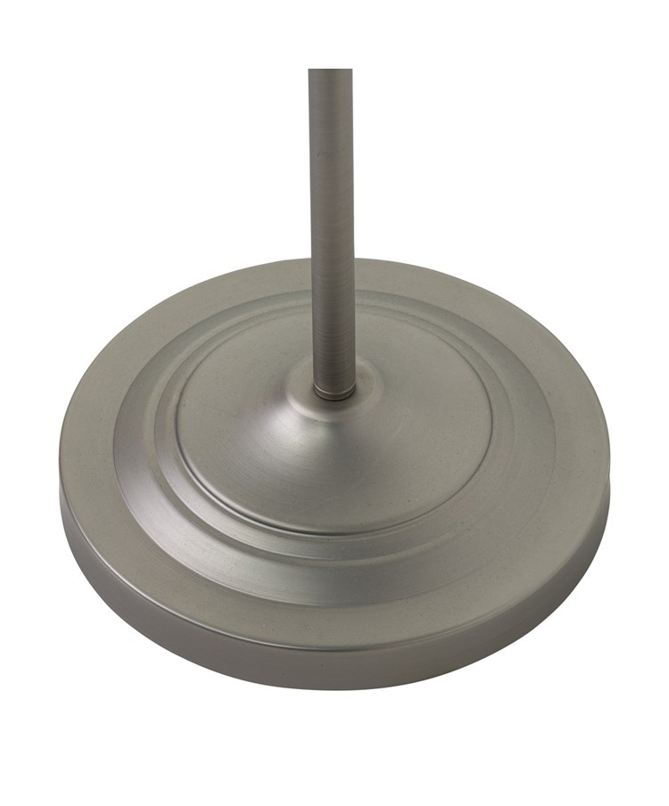 Queenswood Pewter Floor Lamp with Natural Linen Shade