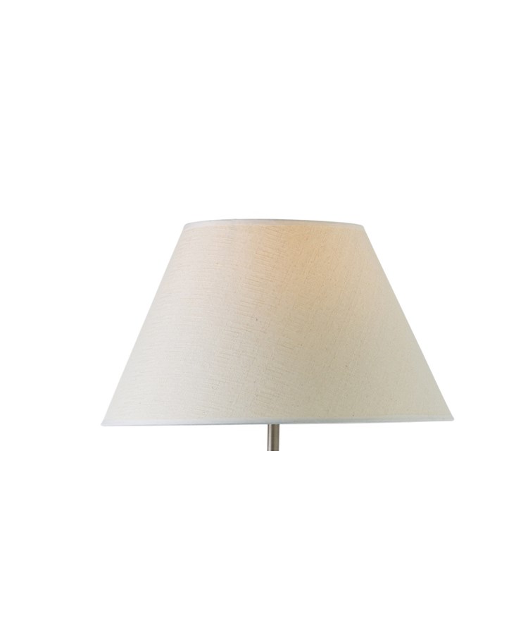 Queenswood Pewter Floor Lamp with Natural Linen Shade