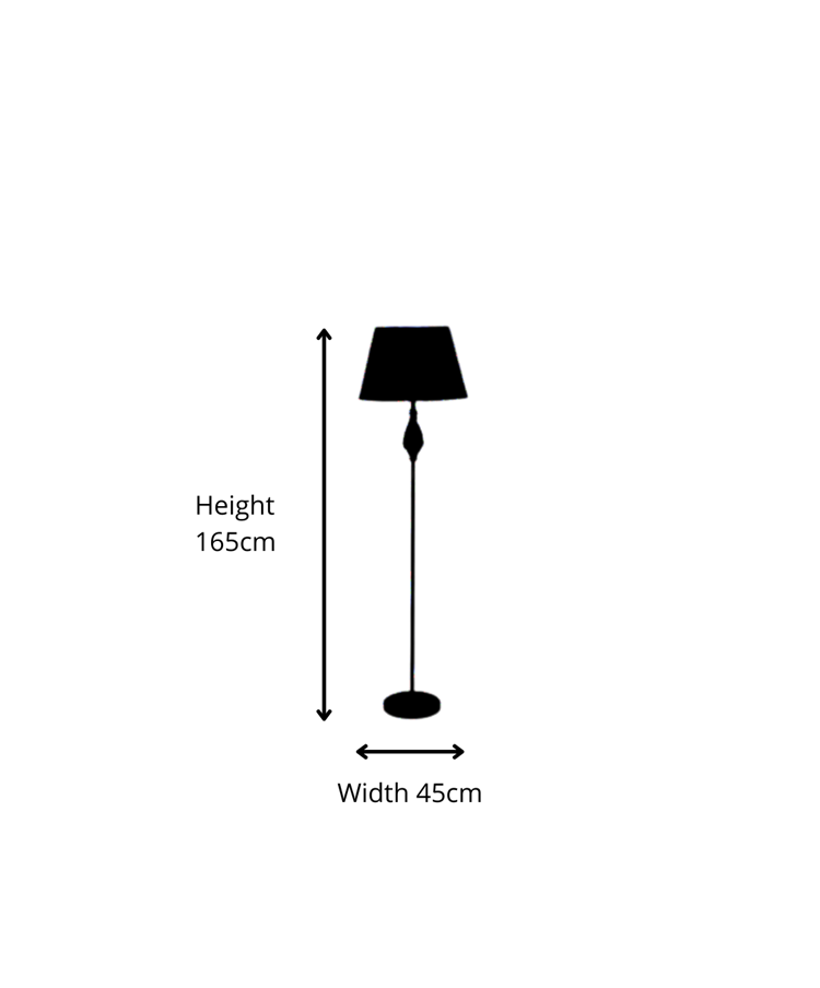 Queenswood Traditional Barley Twist Pewter Floor Lamp with Ivory Pleated Shade Queenswood Traditional Barley Twist Pewter Floor Lamp with Ivory Pleated Shade