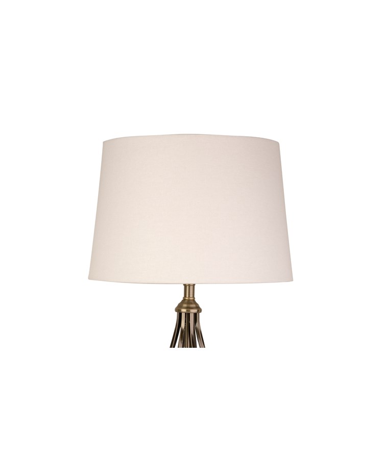 Queenswood Classic Barley Twist Table Lamp with Ivory Linen Shade- Antique Brass Queenswood Classic Barley Twist Table Lamp with Ivory Linen Shade- Antique Brass