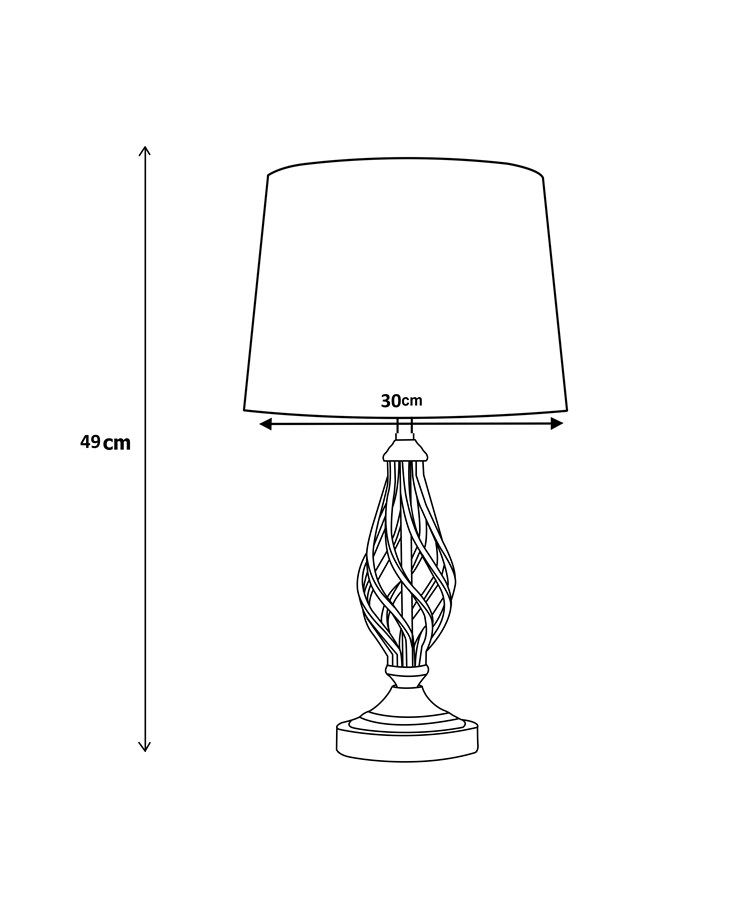Queenswood SilverTable Lamp with Dark Charcoal Linen Shade Queenswood SilverTable Lamp with Dark Charcoal Linen Shade