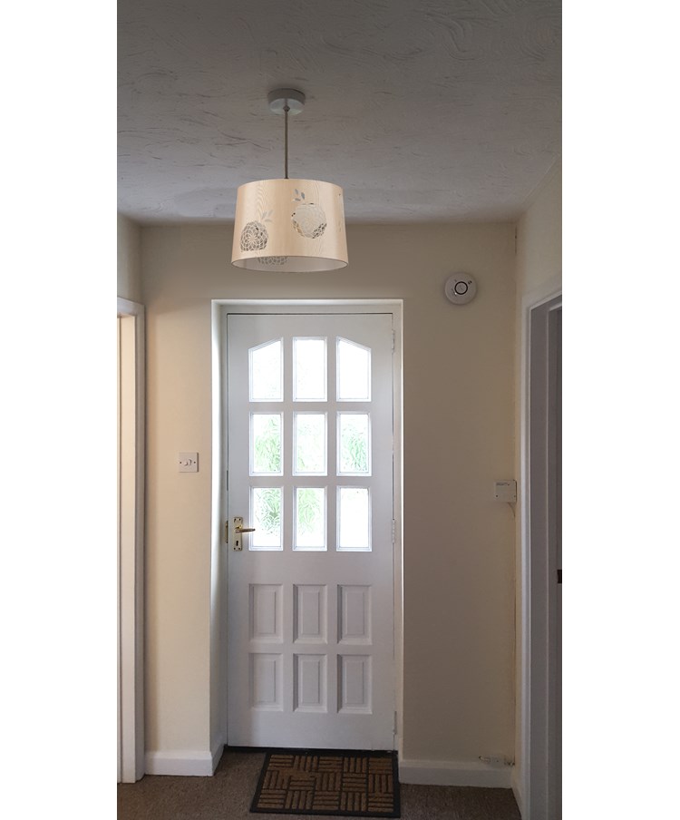 Lacy Bloom Stencil Champagne Gold Ceiling Light Lamp Shade - 30cm - Shade Only