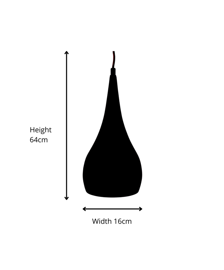 Modern Black Teardrop Pendant Ceiling Light - Adjustable Cable Modern Black Teardrop Pendant Ceiling Light - Adjustable Cable