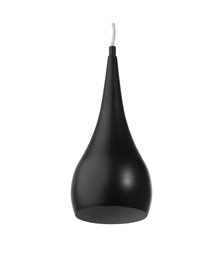 Modern Black Teardrop Pendant Ceiling Light - Adjustable Cable