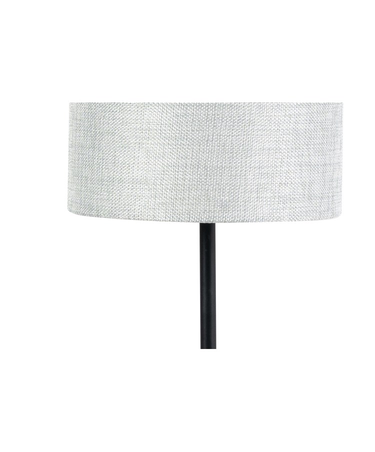 Stockholm Black Cup Stick Table Lamp with Grey Linen Cylinder Shade Stockholm Black Cup Stick Table Lamp with Grey Linen Cylinder Shade