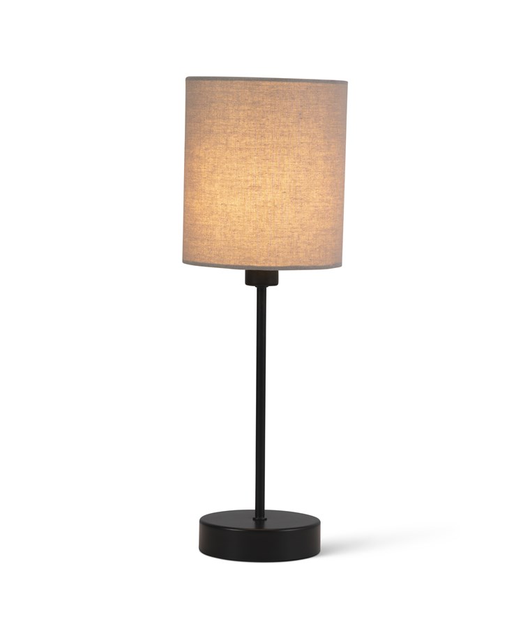 Stockholm Black Cup Stick Table Lamp with Cylinder Shade Stockholm Black Cup Stick Table Lamp with Cylinder Shade