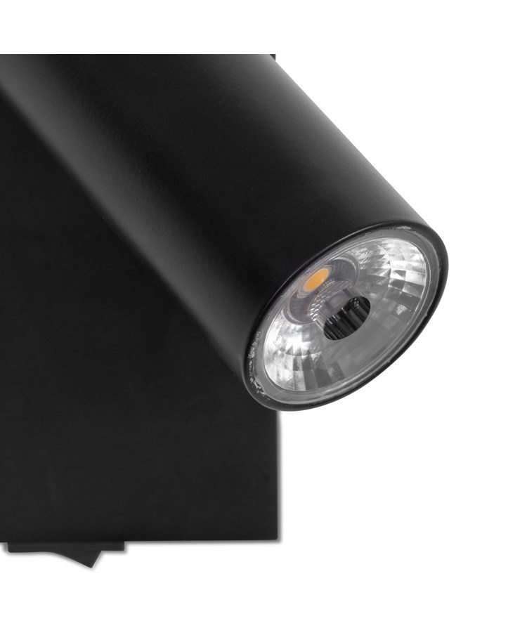 LIMA BLACK WALL LIGHT LED SWITCHED LIMA BLACK WALL LIGHT LED SWITCHED