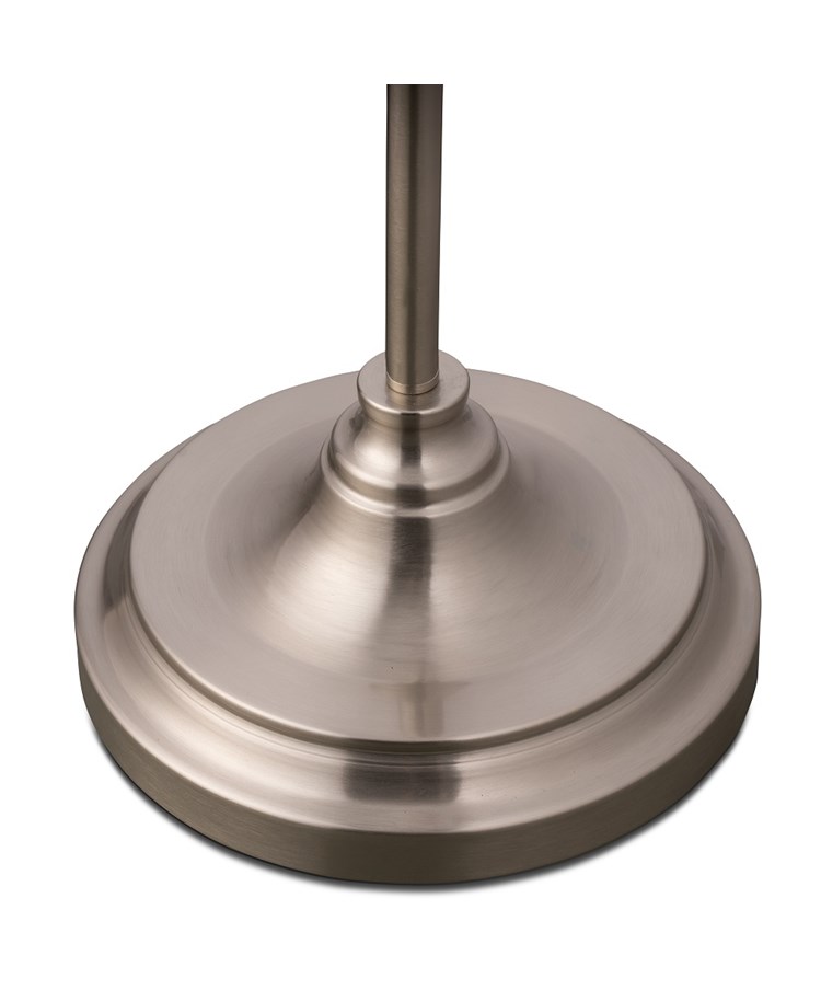 Heavyweight Modern Satin Silver Reading Floor Lamp with LED Daylight Bulb Heavyweight Modern Satin Silver Reading Floor Lamp with LED Daylight Bulb