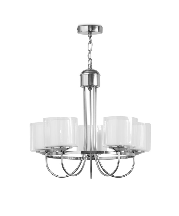 Lulworth 5 Light Silver Industrial Hoop Ceiling Light with Glass Shades Lulworth 5 Light Silver Industrial Hoop Ceiling Light with Glass Shades