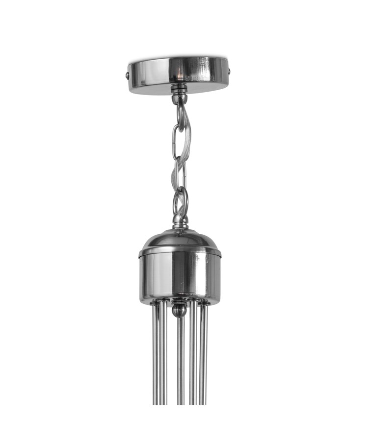 Lulworth 5 Light Silver Industrial Hoop Ceiling Light with Glass Shades Lulworth 5 Light Silver Industrial Hoop Ceiling Light with Glass Shades