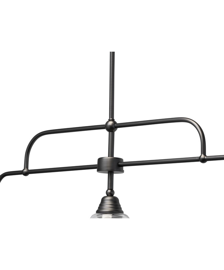 Tripoli 3 Light Bar Pendant Ceiling Light with Clear Glass Shades Tripoli 3 Light Bar Pendant Ceiling Light with Clear Glass Shades