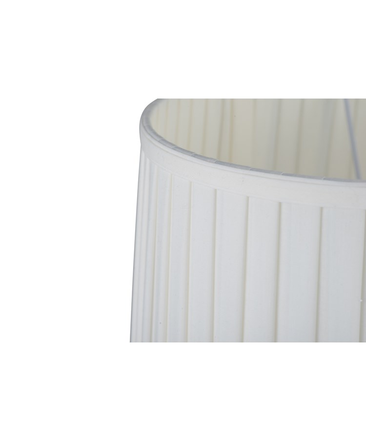 Hepburn Large Ceramic Table Lamp with Ivory Pleated Shade - Red Print & Silver Hepburn Large Ceramic Table Lamp with Ivory Pleated Shade - Red Print & Silver